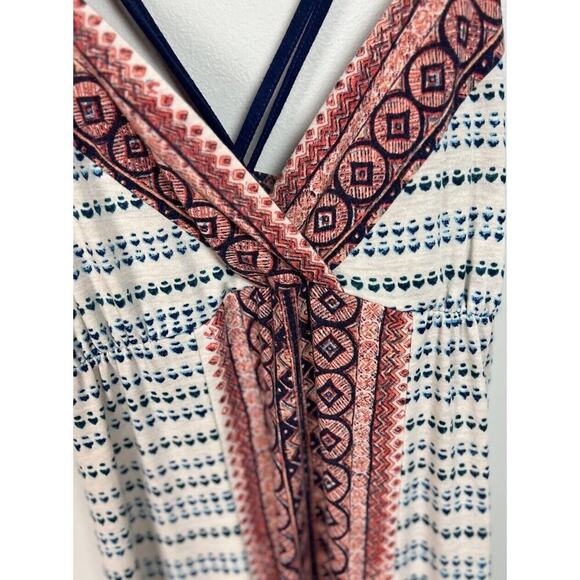 Angie Geometric Patterned Boho Maxi Dress Sleeveless Size Medium Stretch Women’s - Picture 4 of 7